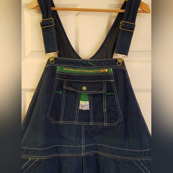 Liberty Men's Overalls Bib Design  Blue Denim Zip Fly Size 48W 30L - Picture 4 of 16